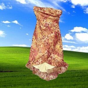 rampage strapless mesh dress